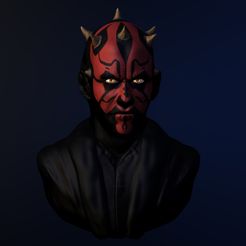 ZBrush Document.jpg STL file dark maul bust・3D printable design to download