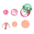 7772590_A_1.png Basketball ball, Football mom collection, 3 Sizes, Digital STL File For 3D Printing,Polymer Clay Cutter,Earrings, Cookie, sharp, strong edge