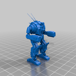 Ostwar_6mm_Pose0_fixedtubes_fixedlegs.png Free STL file Postwar Robot・3D print design to download