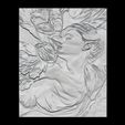 1.jpg Elegante panel de escultura en relieve de mujer con flor
