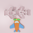 Aeroplano-new.png Airplane Cookie Cutter no2
