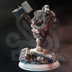Rend-Mathias.jpg 3D-Datei Elite-Zwergbarbaren - Rend 'Madbeard' Mathias・Design für den 3D-Druck zum Herunterladen