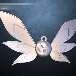 winxclubStellaWing.jpg Free STL file Winx Club Stella Wings Christmas Ornament・3D printer model to download