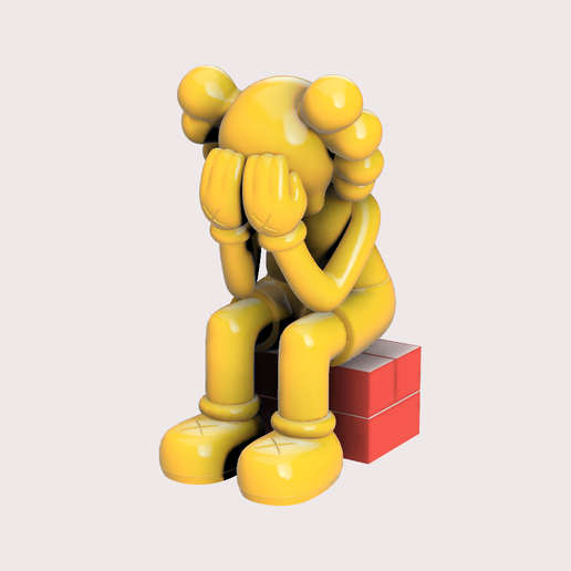 KAWS SAD FIGURE 3D model