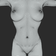 9.png Female Body Base Mesh T-Pose