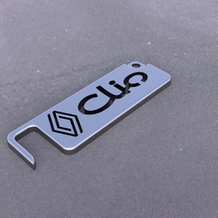 SOPORTE-CLIO.png Fichier STL PORTE-CLÉS POUR TÉLÉPHONE PORTABLE RENAULT CLIO・Modèle pour impression 3D à télécharger