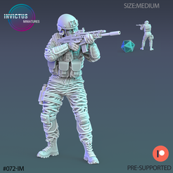 072-IM-Soldier-Squad-Operator-Aiming-Rifle-Medium.png Файл 3D Миниатюра солдата, прицеливающегося из винтовки ‧ Sci-Fi миниатюра ‧ Wargame миниатюры ‧ Настольная 3D модель ‧ RPG миниатюра ‧ Cyberpunk Construct ‧ Steampunk War Machine ‧ STL FILE・Модель для загрузки и 3D-печати