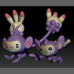 STL file 424- Ambipom Pokemon Figure 🐉・3D printer model to download・Cults