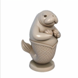 Screenshot_126.png Mermaid Manatee - Funny 3D Model for Printing
