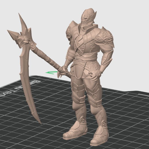 Knight Online Inspired Warrior STL – Armored Spear Knight – 3D Print Figure