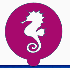 seahorse-coffee-stencil.png STL file Seahorse Coffee Stencil・3D print design to download, 112bluelake
