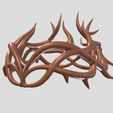 WIREFRAME_1200_1200_16.png Regal Antler Crown 3D Print Model for Cosplay & Home Decoration