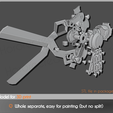 03.png Serpo alien scissors system organ - Dandadan | Cosplay PDF pattern & template + 3D STL for print