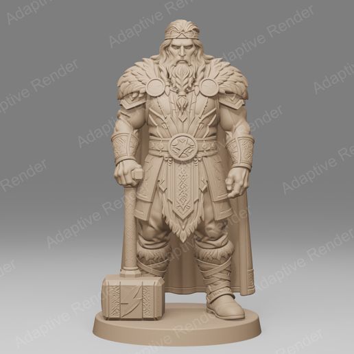 Thor Mjölnir STL Files, Norse God Fantasy Miniature, 3D Print for Tabletop RPG, Resin & FDM Printable Digital Download