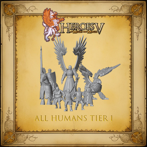 Heroes of might and magic 5 all humans tier 1 (19 models) HOMM 5