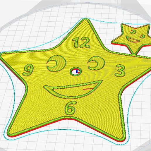 Download STL file Star Clock Lamp • 3D print model • Cults