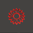 Cortante Girasol.png STL file Sunflower Cookie Cutter, Sunflower cookie cutter・3D printing template to download