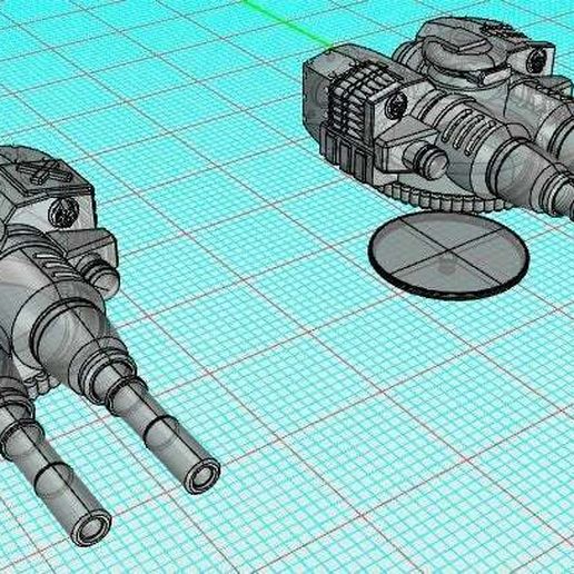 CarapaceAutocannon-6.jpg Free STL file Suturus Pattern- Carapace Autocannon Turrets Mk2 For Dominator Knights・3D printer model to download, johnbearross