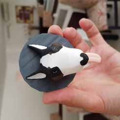 20191218_151428 (1).jpg Fichier 3MF gratuit bull terrier 3d magnet・Plan pour impression 3D à télécharger