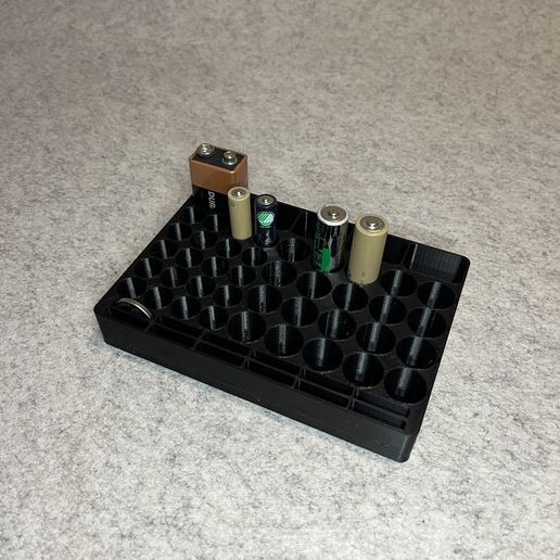 Battery stand for AA, AAA, 9V and CR2032 batteries