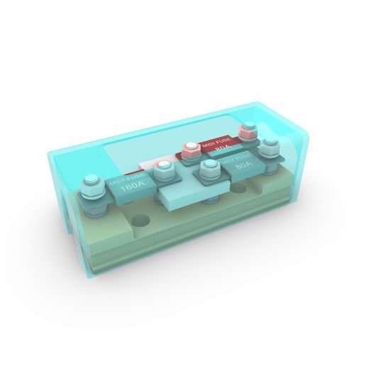 SPLITTER - MIDI FUSE HOUSING WITH BUSBAR 2+1 3D model