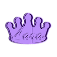 Lara.stl Custom Crown Cookie Cutter