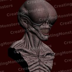 alien-2-rc.jpg Archivo 3D ALIEN BUST STL・Objeto imprimible en 3D para descargar
