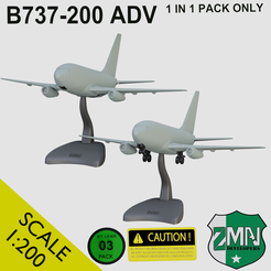 B4.png 3D file B737-200 (BASIC) V1・Model to download and 3D print