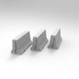 untitled.89.7.jpg Jersey concrete barriers - 3 vers - 1-35 scale diorama accessory