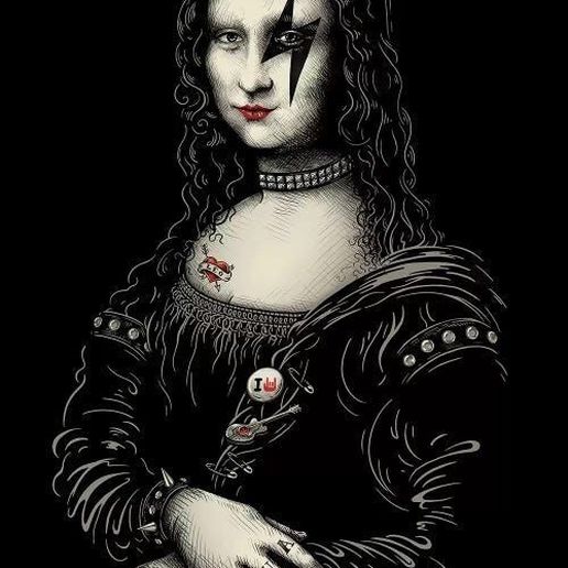 Kiss Mona lisa 3D model