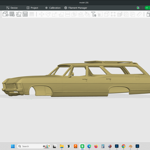 1967 Chevrolet Caprice wagon  car model, 1/24 trued scale, scale to size as needed, stl file, 3d print resin or fdm