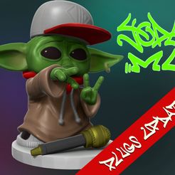 Yoda_Updated.jpg 3D file Yoda Mc - Hip-Hop Colection・3D printer model to download