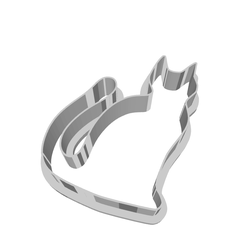 model-1.png STL file cookie cutter Domestic Cat, Icon, Sitting, Animal, Animal Body Part・Design to download and 3D print, 3Dfull