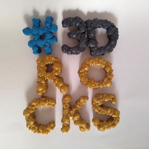 Alphabet Rky Скачать бесплатный файл STL Rocky Alphabet • Образец с возможностью 3D ...