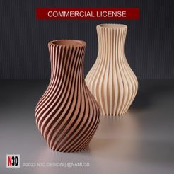 vase-0034-01.jpg STL file VASE 0034 - COMMERCIAL LICENSE・3D print design to download