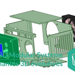 Boitier_Modulaire_Arduino_Ramps_2.5.png Бесплатный STL файл Electronic case for Arduino Mega 2560 + Ramps 1.4 + LCD 2004 - 3D Modular Systems・Дизайн для загрузки и 3D-печати