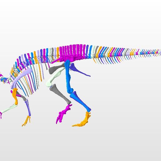 🦖 Dinosaur Lambeosaurus complete skeleton・ STL File for