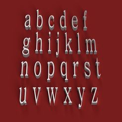 rendermin.jpg Archivo 3D BATANG Fuente minúsculas 3D letras archivo STL・Modelo imprimible en 3D para descargar