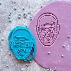 Walter White 01.jpg STL file Breaking Bad Realistic | Heisenberg / Walter White cookie cutter・3D printing design to download