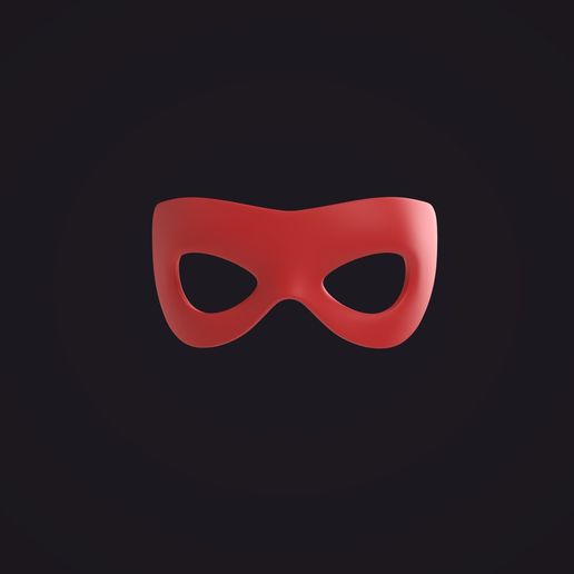 🦸 Red Superhero Mask・ STL File for 3D printing・Cults