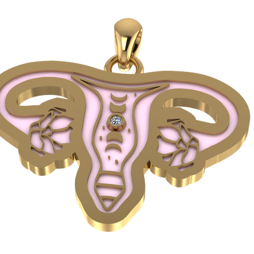 Flowered spiritual Uterus Women's rights 3D model