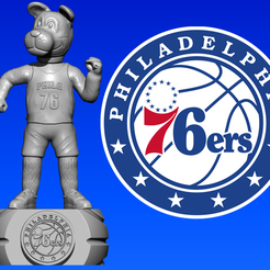 bvfg.png NBA - Philadelphia 76ers basketball mascot statue - 3d Print