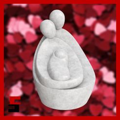 2.jpg Fichier STL Sculpture d'amour Décoration intérieure Cadeau de la Saint-Valentin Art du couple・Objet imprimable en 3D à télécharger