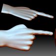 HandPointRelief7.jpg Hand Point Gesture STL Bas Relief Clipart 3d model file for CNC router.