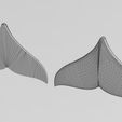 wf1.jpg Whale tail rosette onlay relief 3D print model