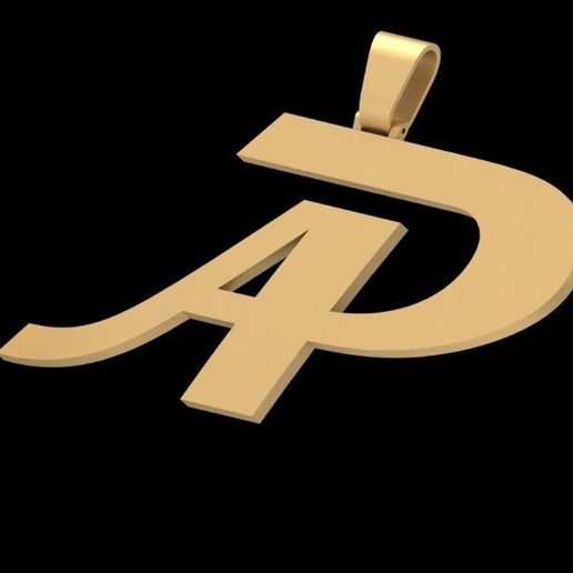 Custom AP Initial Letter Pendant 3D Model 3D model by CADia