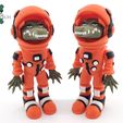 il_fullxfull.5711392210_a546.jpg Articulated Gator Astronaut by Cobotech, Articulated Toys, Desk Decor, Cool Gift