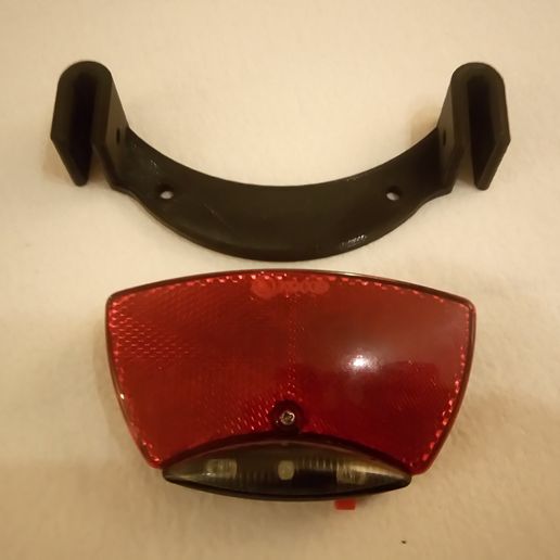 Bicycle backlight holder for 8mm roundbar rack-extension - 3D model önizlemesi