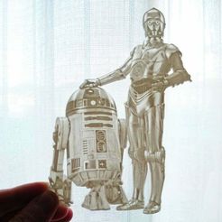 photostudio_1493401753333.jpg Free STL file Lithophane R2D2 AND C3PO・3D printable object to download