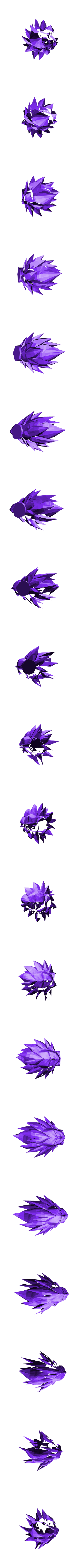 head.stl ベジータ - スーパーサイヤ人の鎧